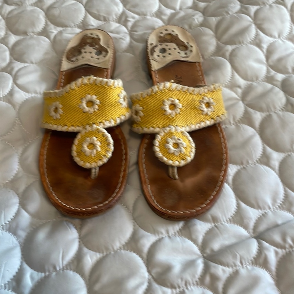 Jack Rogers Sandals Yellow Size 6